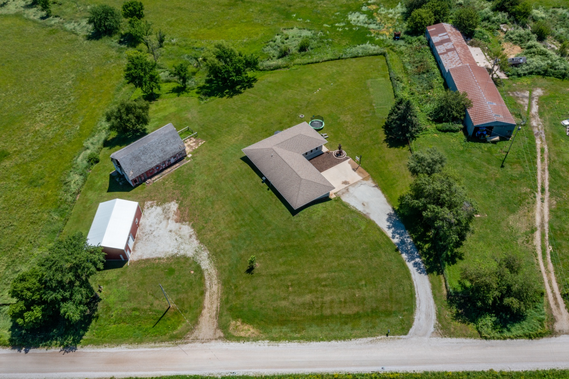 Overhead view of the homestead